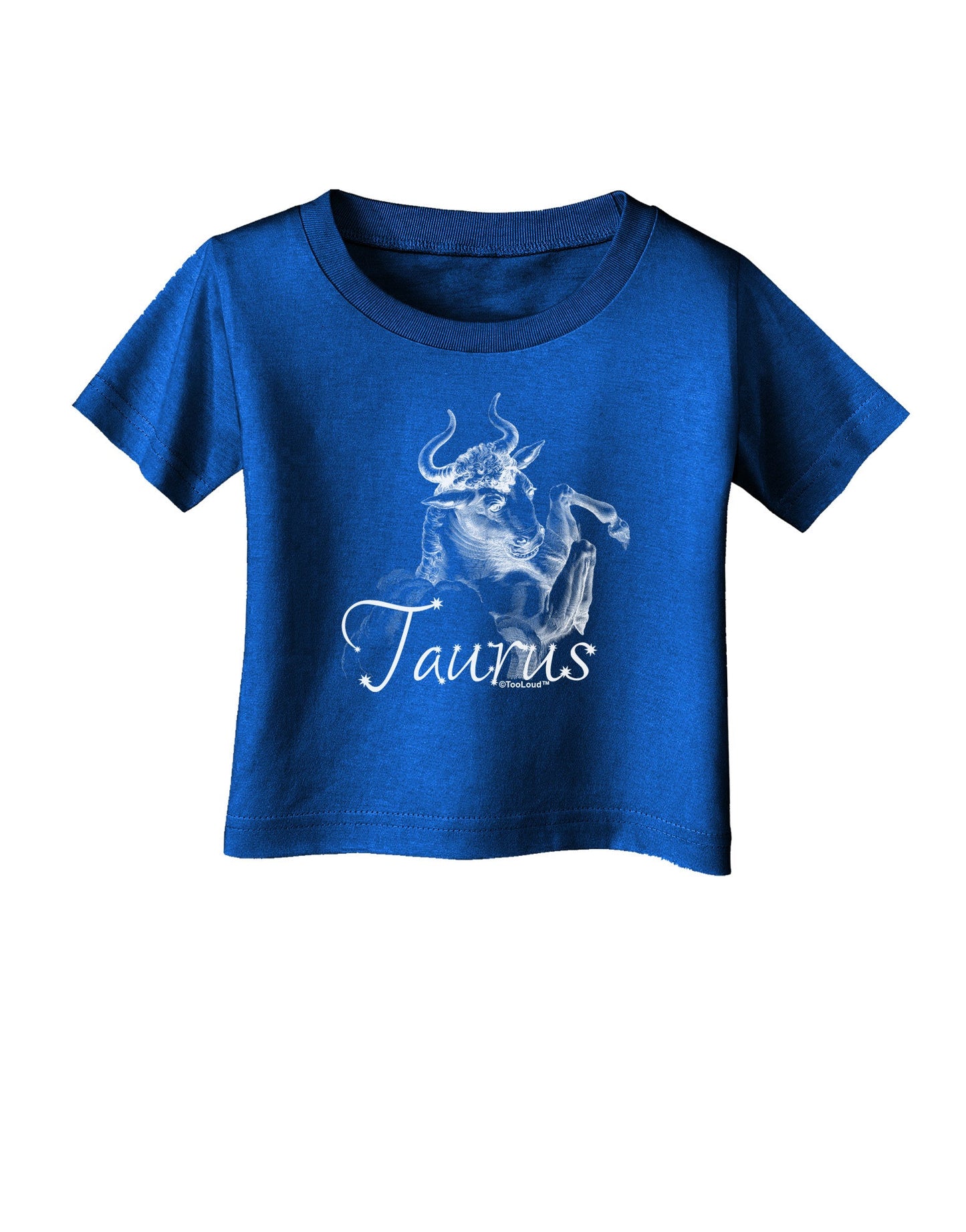 Taurus Illustration Infant T-Shirt Dark-Infant T-Shirt-TooLoud-Royal-Blue-06-Months-Davson Sales