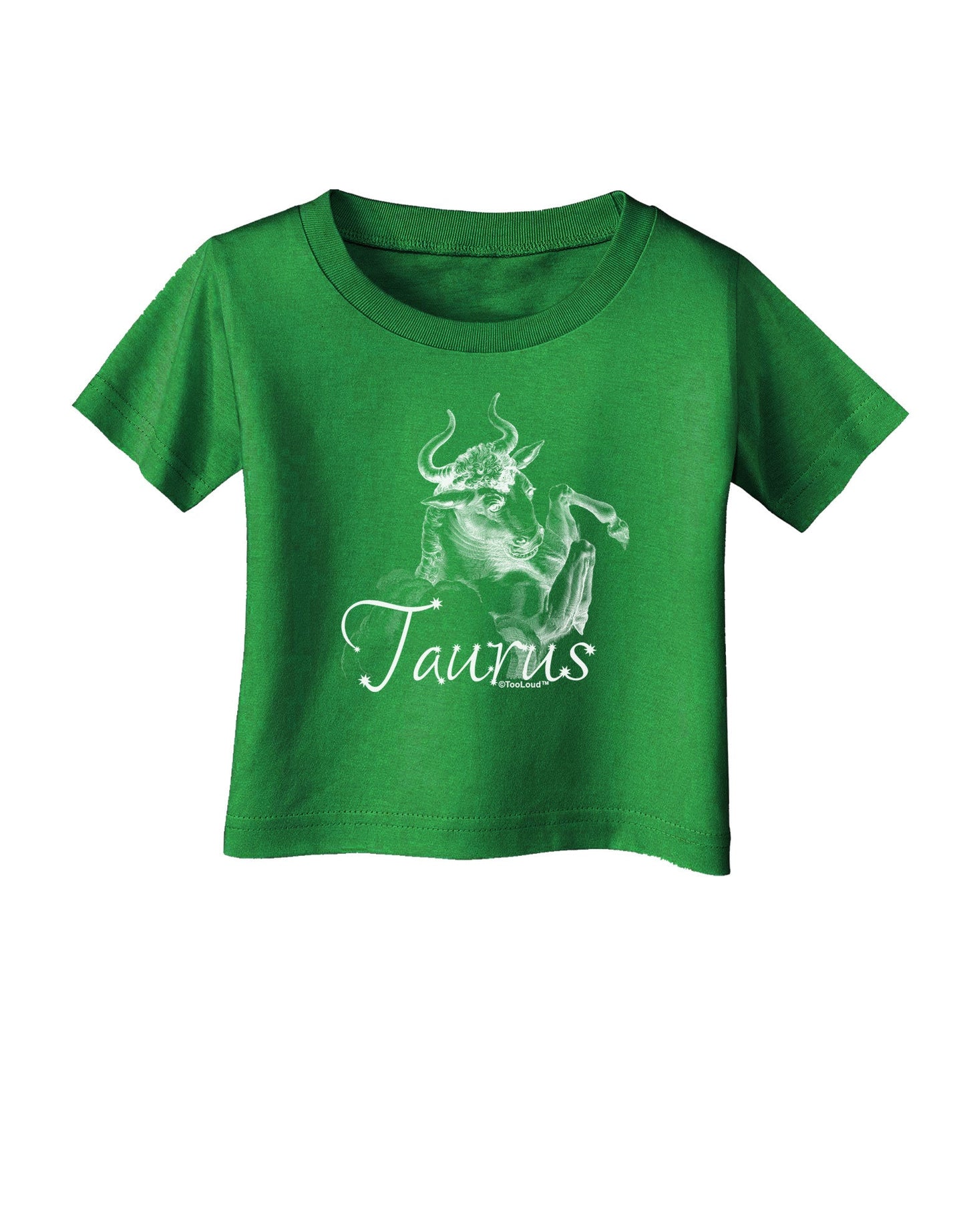 Taurus Illustration Infant T-Shirt Dark-Infant T-Shirt-TooLoud-Clover-Green-06-Months-Davson Sales