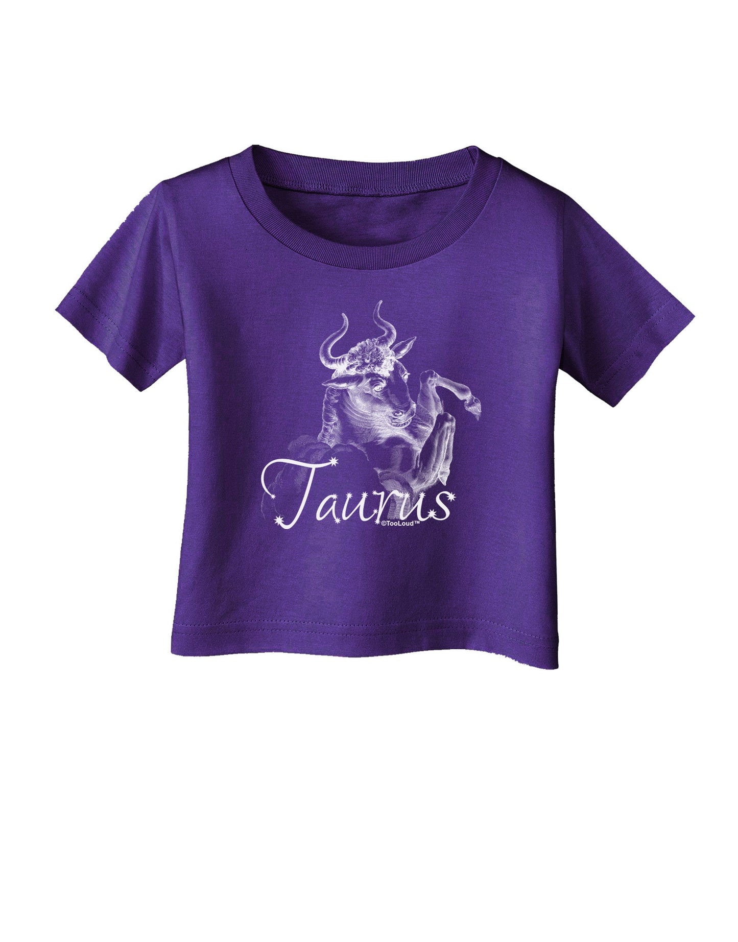 Taurus Illustration Infant T-Shirt Dark-Infant T-Shirt-TooLoud-Purple-06-Months-Davson Sales