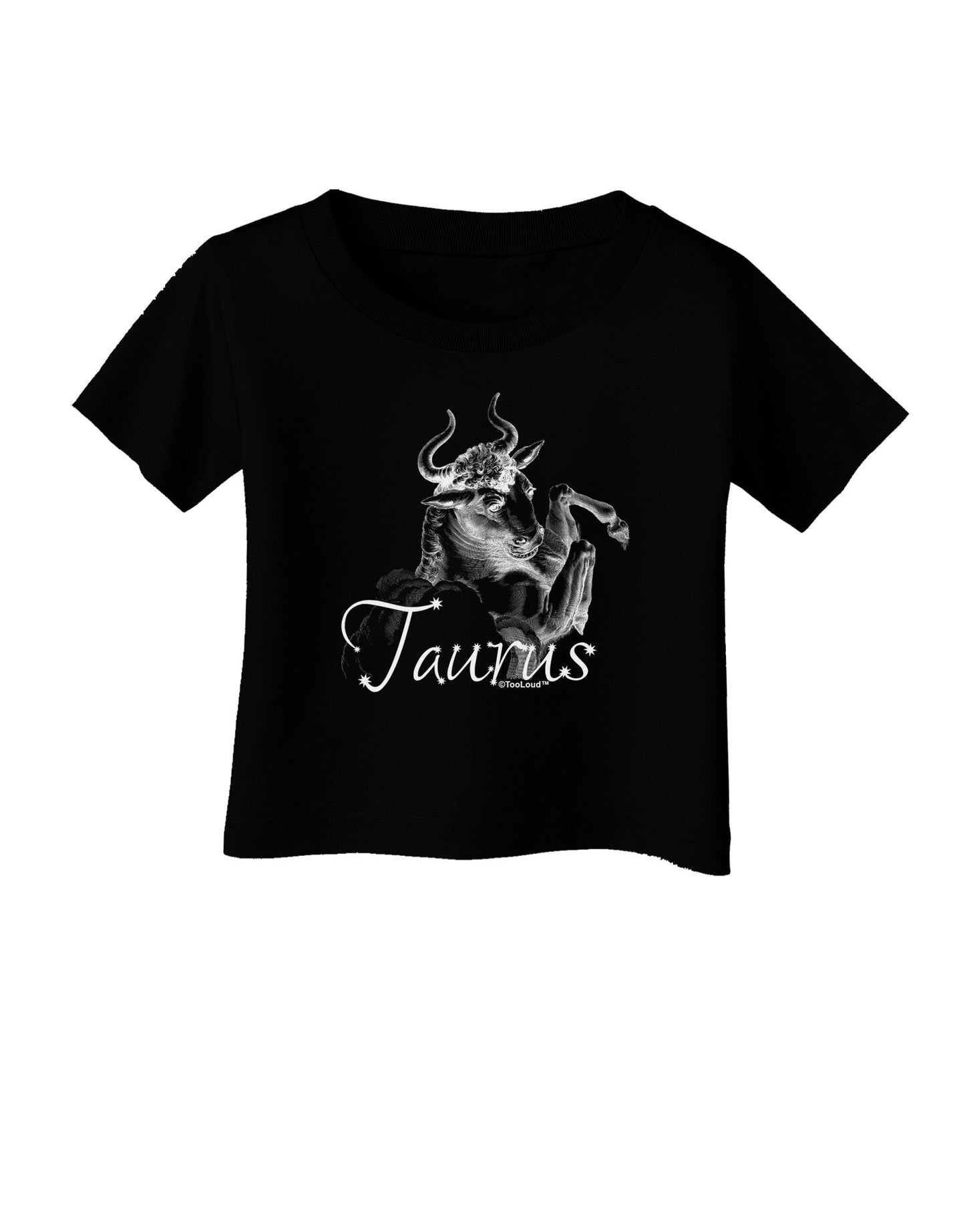 Taurus Illustration Infant T-Shirt Dark-Infant T-Shirt-TooLoud-Black-06-Months-Davson Sales