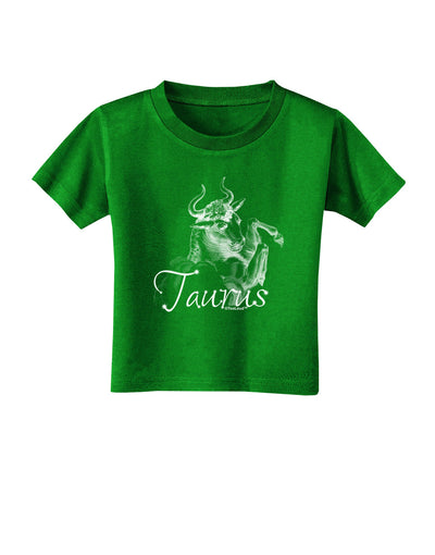 Taurus Illustration Toddler T-Shirt Dark-Toddler T-Shirt-TooLoud-Clover-Green-2T-Davson Sales