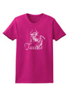 Taurus Illustration Womens Dark T-Shirt-TooLoud-Hot-Pink-Small-Davson Sales