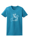 Taurus Illustration Womens Dark T-Shirt-TooLoud-Turquoise-X-Small-Davson Sales