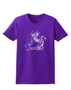 Taurus Illustration Womens Dark T-Shirt-TooLoud-Purple-X-Small-Davson Sales