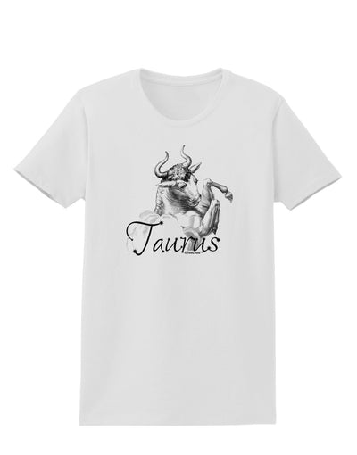 Taurus Illustration Womens T-Shirt-Womens T-Shirt-TooLoud-White-X-Small-Davson Sales