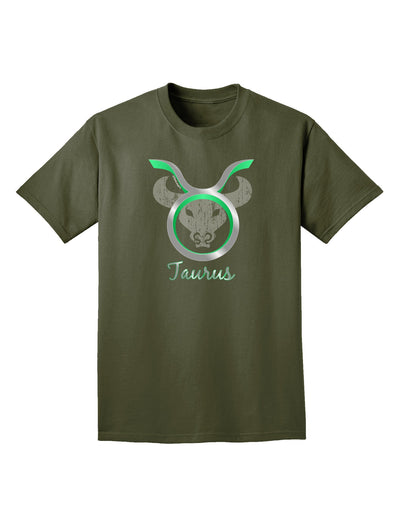 Taurus Symbol Adult Dark T-Shirt-Mens T-Shirt-TooLoud-Military-Green-Small-Davson Sales