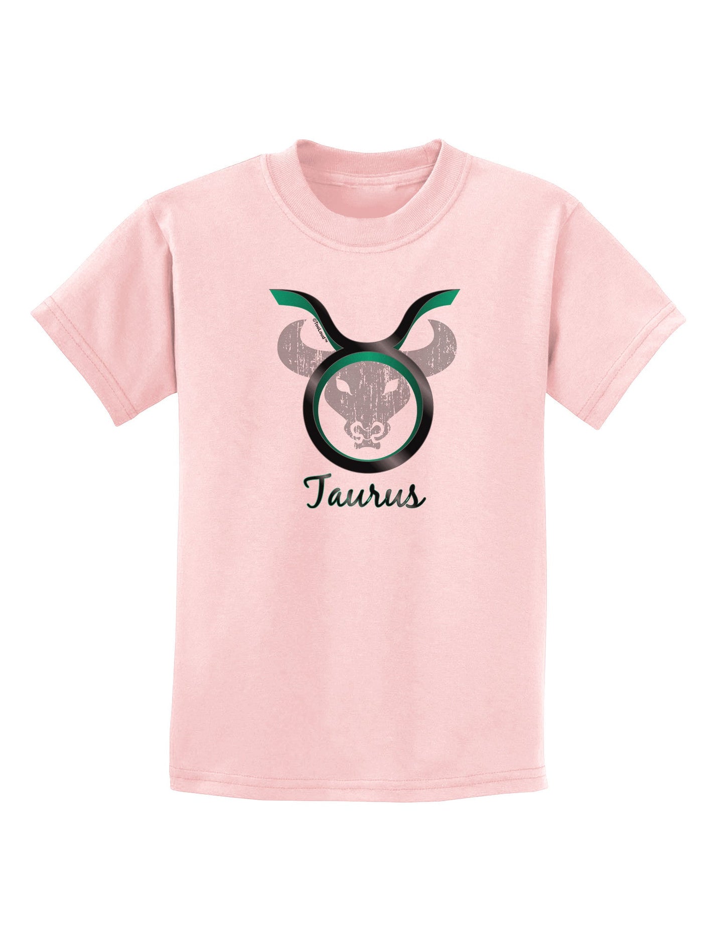 Taurus Symbol Childrens T-Shirt-Childrens T-Shirt-TooLoud-PalePink-X-Small-Davson Sales