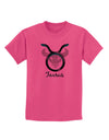 Taurus Symbol Childrens T-Shirt-Childrens T-Shirt-TooLoud-Sangria-X-Small-Davson Sales