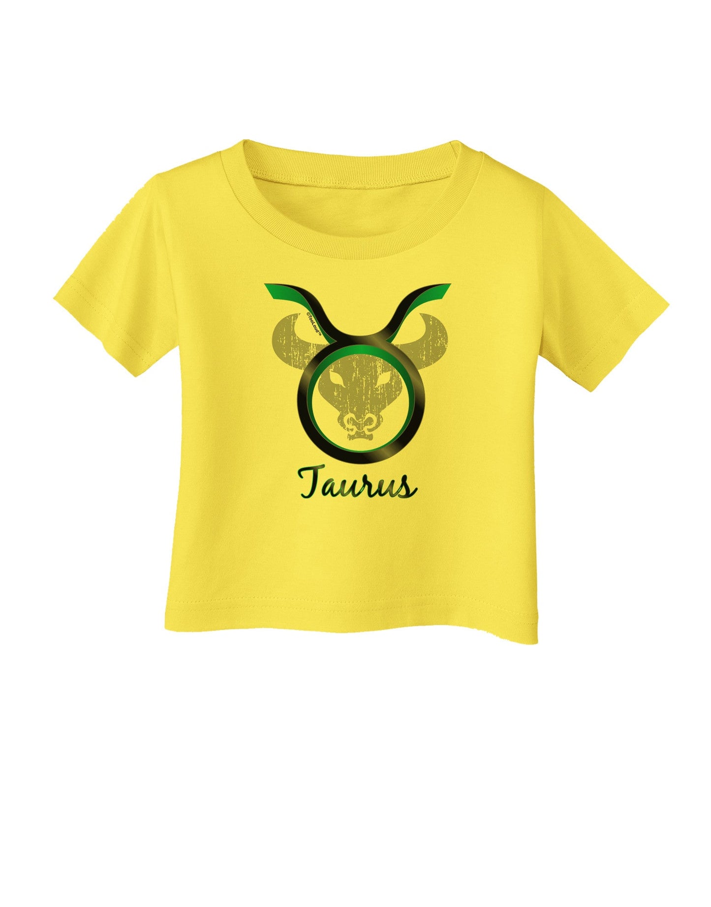 Taurus Symbol Infant T-Shirt-Infant T-Shirt-TooLoud-Yellow-06-Months-Davson Sales