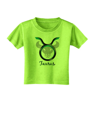 Taurus Symbol Toddler T-Shirt-Toddler T-Shirt-TooLoud-Lime-Green-2T-Davson Sales