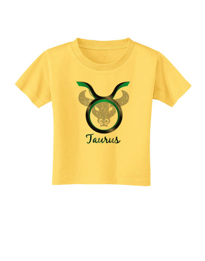 Taurus Symbol Toddler T-Shirt-Toddler T-Shirt-TooLoud-Yellow-2T-Davson Sales