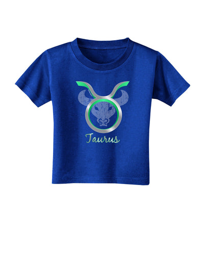 Taurus Symbol Toddler T-Shirt Dark-Toddler T-Shirt-TooLoud-Royal-Blue-2T-Davson Sales