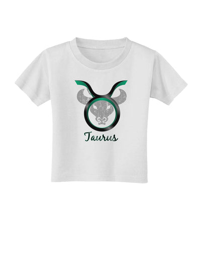 Taurus Symbol Toddler T-Shirt-Toddler T-Shirt-TooLoud-White-2T-Davson Sales