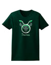 Taurus Symbol Womens Dark T-Shirt-TooLoud-Forest-Green-Small-Davson Sales