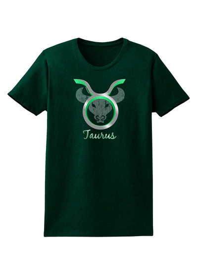 Taurus Symbol Womens Dark T-Shirt-TooLoud-Forest-Green-Small-Davson Sales