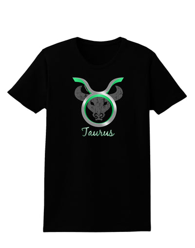 Taurus Symbol Womens Dark T-Shirt-TooLoud-Black-X-Small-Davson Sales