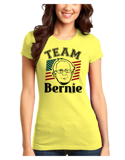 Team Bernie Juniors Petite T-Shirt-T-Shirts Juniors Tops-TooLoud-Yellow-Juniors Fitted X-Small-Davson Sales