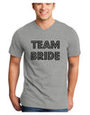 Team Bride Adult V-Neck T-shirt-Mens V-Neck T-Shirt-TooLoud-HeatherGray-Small-Davson Sales
