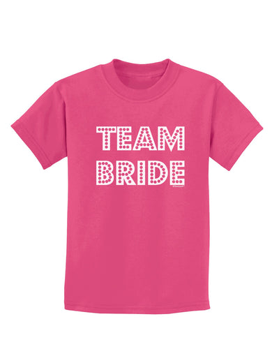 Team Bride Childrens Dark T-Shirt-Childrens T-Shirt-TooLoud-Sangria-X-Small-Davson Sales