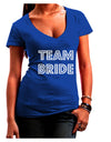 Team Bride Juniors V-Neck Dark T-Shirt-Womens V-Neck T-Shirts-TooLoud-Royal-Blue-Juniors Fitted Small-Davson Sales