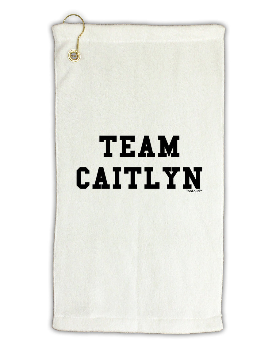 Team Caitlyn Micro Terry Gromet Golf Towel 16 x 25 inch-Golf Towel-TooLoud-White-Davson Sales