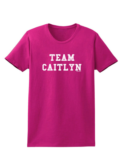 Team Caitlyn Womens Dark T-Shirt-TooLoud-Hot-Pink-Small-Davson Sales