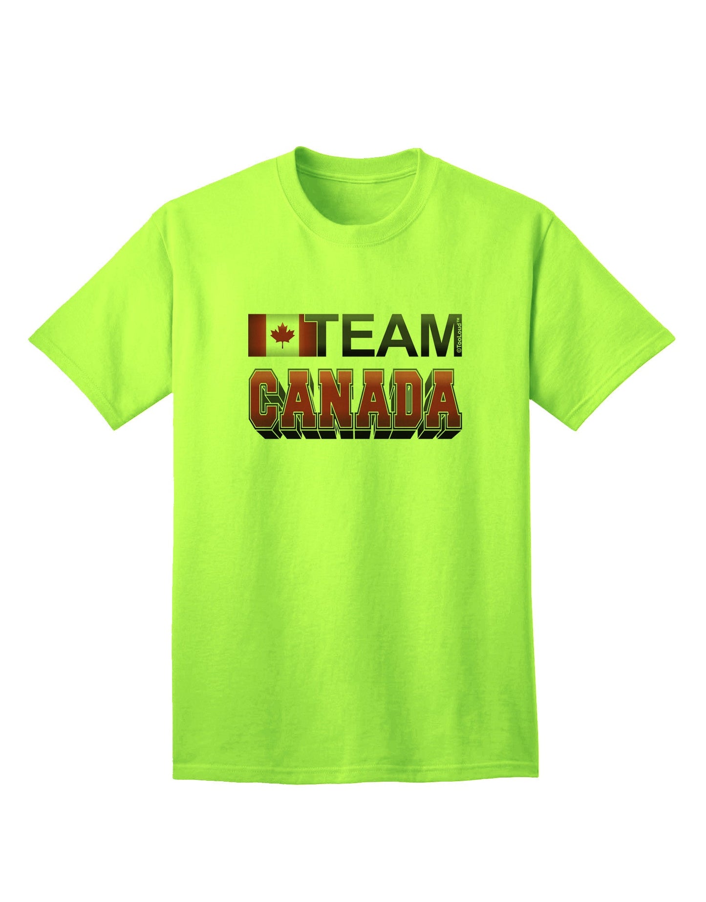 Team Canada Adult T-Shirt - Sporty Edition for the Active Enthusiast-Mens T-shirts-TooLoud-Neon-Green-Small-Davson Sales