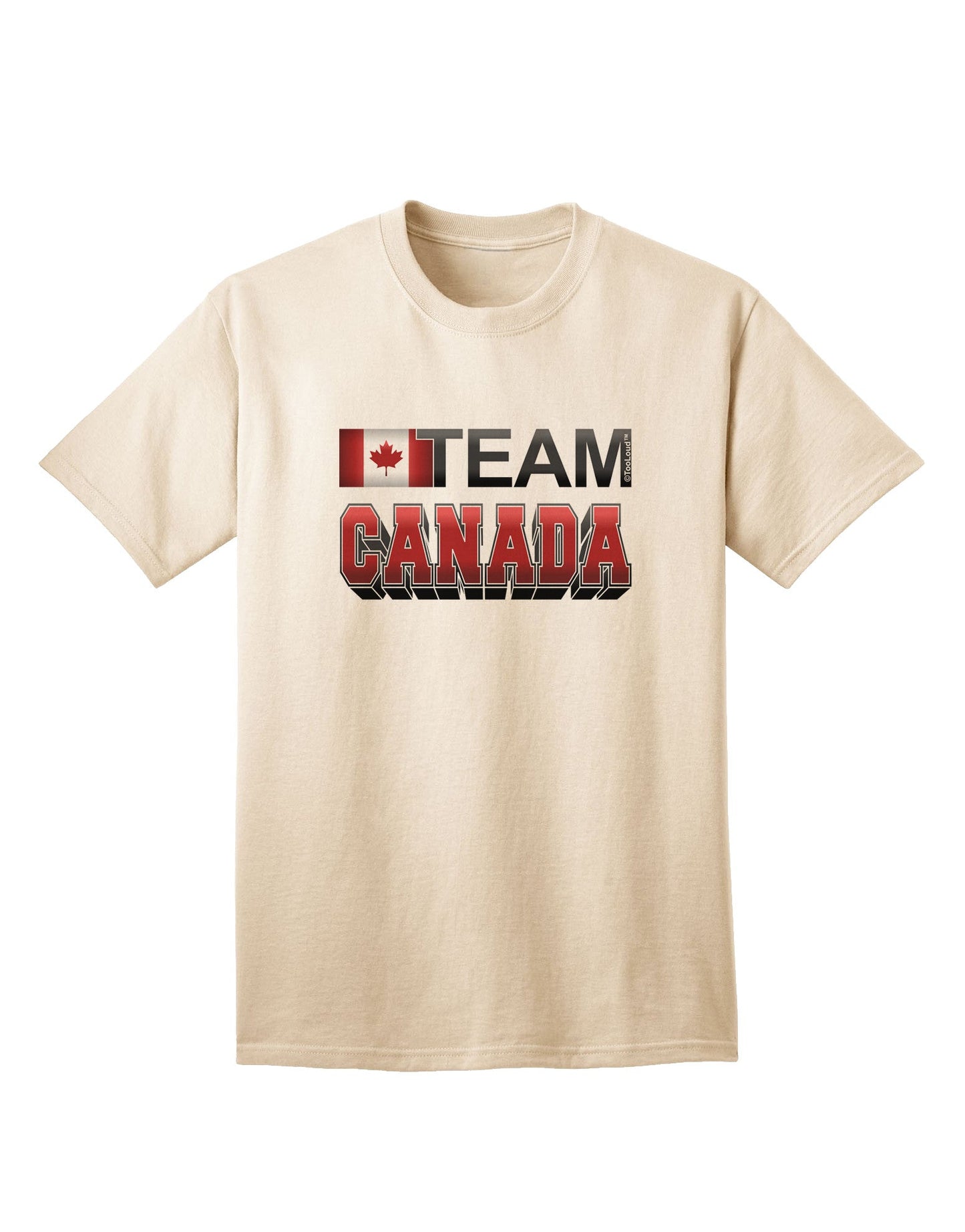 Team Canada Adult T-Shirt - Sporty Edition for the Active Enthusiast-Mens T-shirts-TooLoud-Natural-Small-Davson Sales