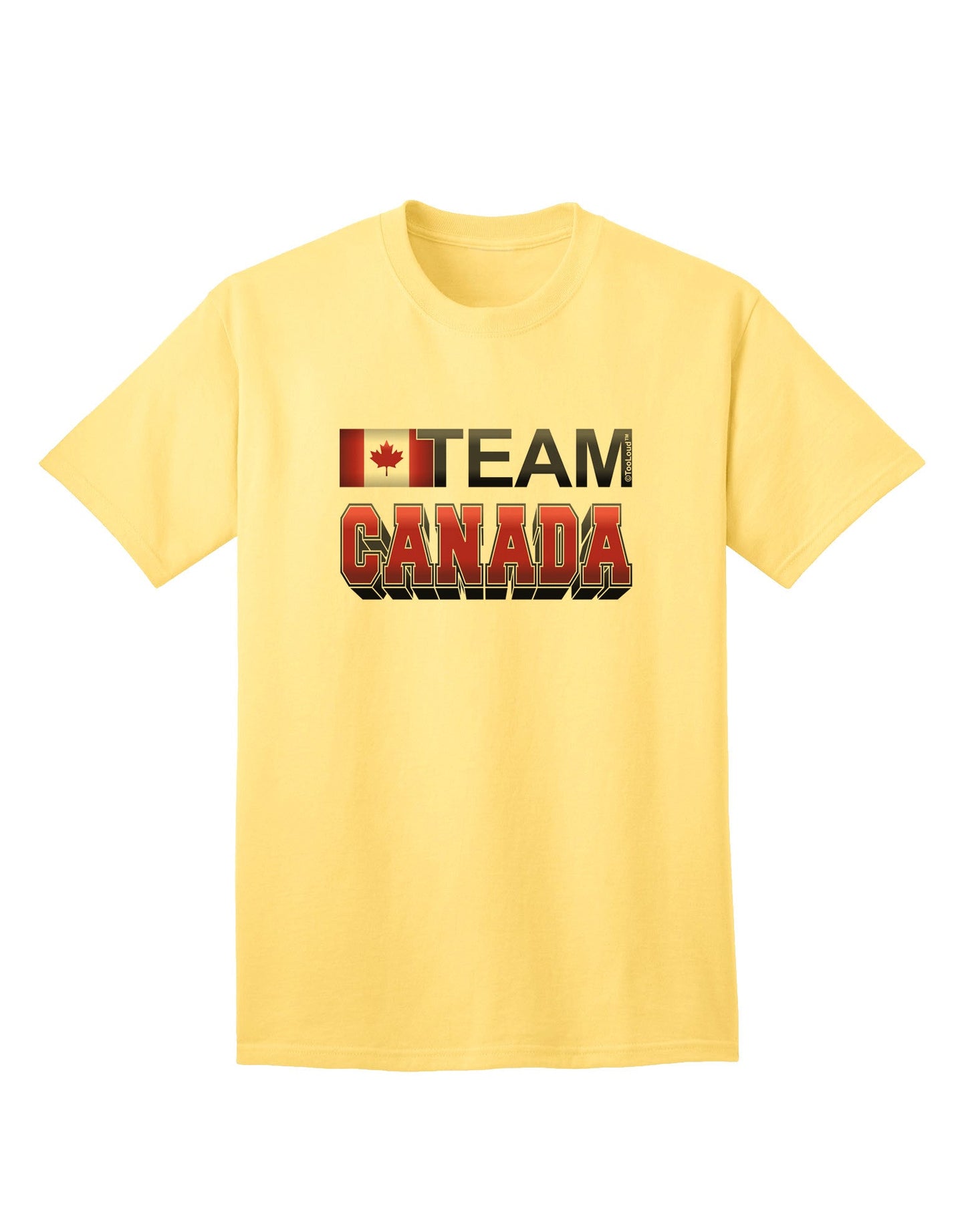 Team Canada Adult T-Shirt - Sporty Edition for the Active Enthusiast-Mens T-shirts-TooLoud-Yellow-Small-Davson Sales