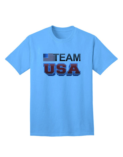 Team USA Adult T-Shirt - Sporty Edition for the Active Enthusiast-Mens T-shirts-TooLoud-Aquatic-Blue-Small-Davson Sales