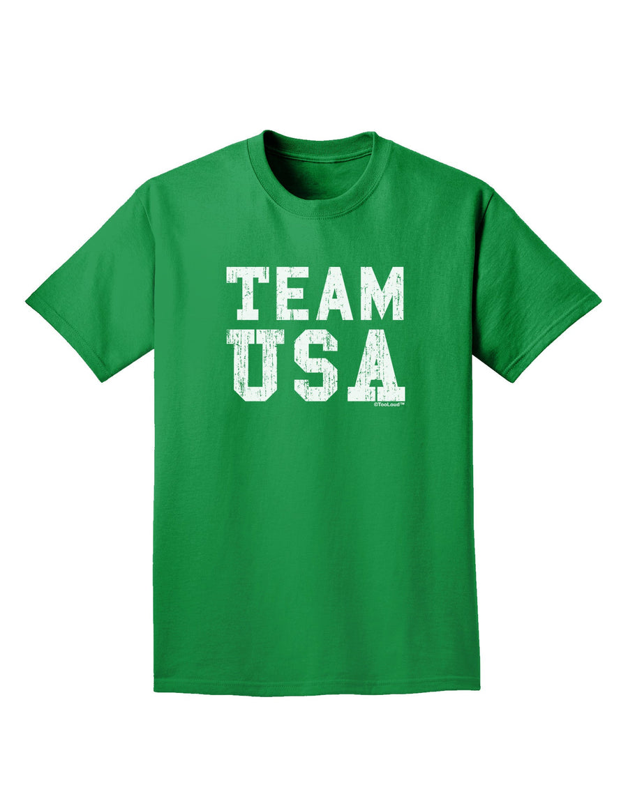 Team USA Distressed Text Adult Dark T-Shirt-Mens T-Shirt-TooLoud-Purple-Small-Davson Sales