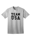 Team USA Distressed Text Adult T-Shirt-unisex t-shirt-TooLoud-AshGray-Small-Davson Sales