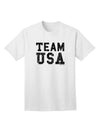 Team USA Distressed Text Adult T-Shirt-unisex t-shirt-TooLoud-White-Small-Davson Sales