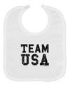 Team USA Distressed Text Baby Bib