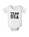 Team USA Distressed Text Baby Romper Bodysuit-Baby Romper-TooLoud-White-06-Months-Davson Sales