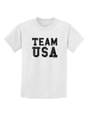 Team USA Distressed Text Childrens T-Shirt-Childrens T-Shirt-TooLoud-White-X-Small-Davson Sales