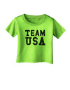 Team USA Distressed Text Infant T-Shirt-Infant T-Shirt-TooLoud-Lime-Green-06-Months-Davson Sales