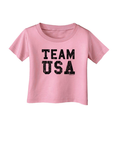 Team USA Distressed Text Infant T-Shirt-Infant T-Shirt-TooLoud-Candy-Pink-06-Months-Davson Sales