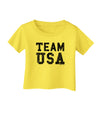 Team USA Distressed Text Infant T-Shirt-Infant T-Shirt-TooLoud-Yellow-06-Months-Davson Sales