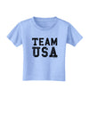 Team USA Distressed Text Toddler T-Shirt-Toddler T-Shirt-TooLoud-Aquatic-Blue-2T-Davson Sales