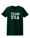 Team USA Distressed Text Womens Dark T-Shirt-TooLoud-Forest-Green-Small-Davson Sales