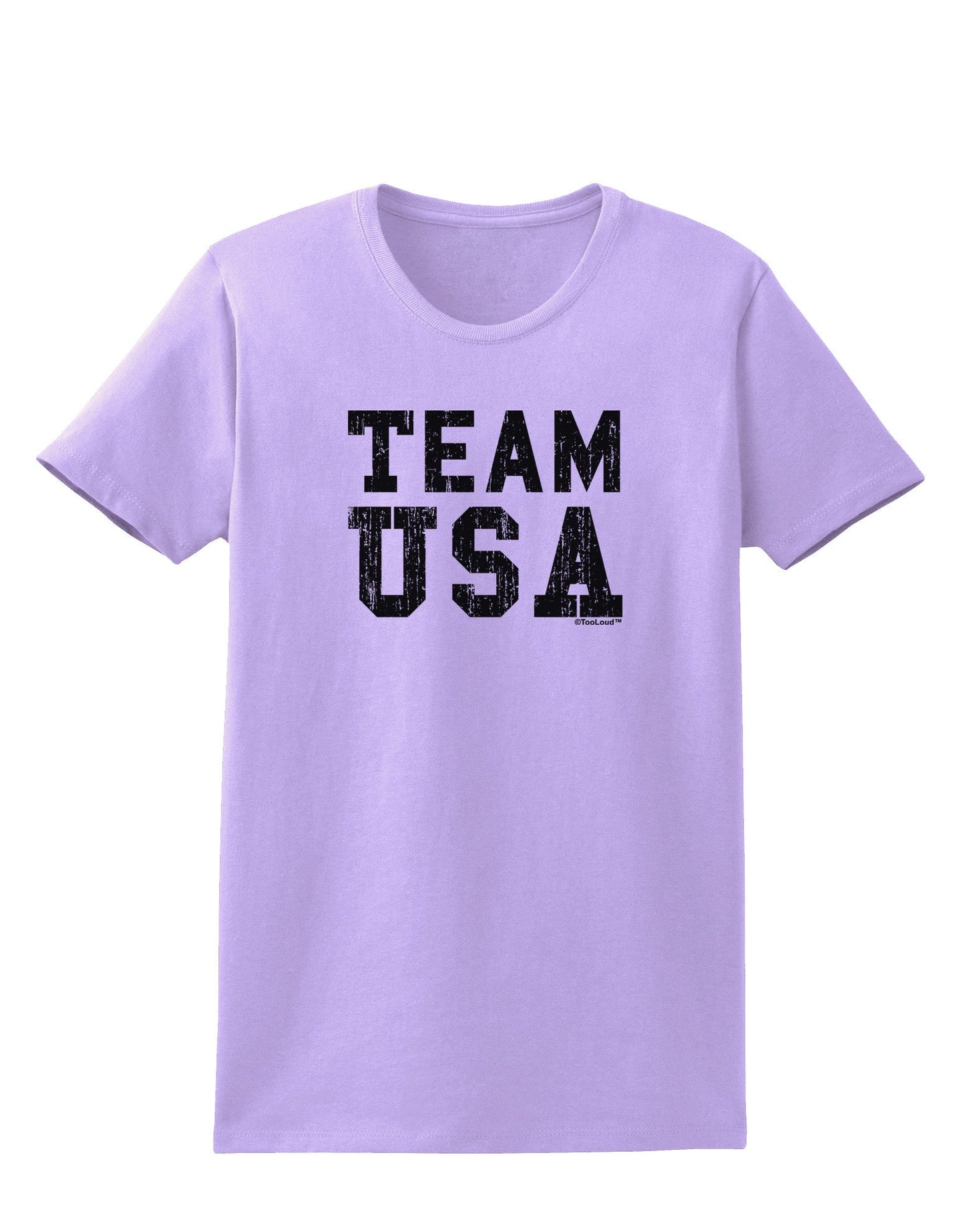 Team USA Distressed Text Womens T-Shirt-Womens T-Shirt-TooLoud-Lavender-X-Small-Davson Sales