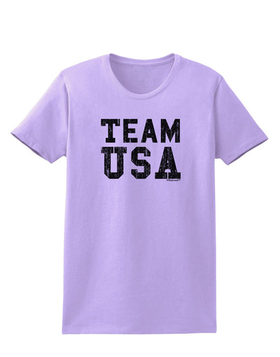 Team USA Distressed Text Womens T-Shirt-Womens T-Shirt-TooLoud-Lavender-X-Small-Davson Sales