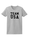 Team USA Distressed Text Womens T-Shirt-Womens T-Shirt-TooLoud-AshGray-X-Small-Davson Sales