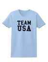 Team USA Distressed Text Womens T-Shirt-Womens T-Shirt-TooLoud-Light-Blue-X-Small-Davson Sales