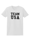 Team USA Distressed Text Womens T-Shirt-Womens T-Shirt-TooLoud-White-X-Small-Davson Sales