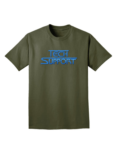 Tech Support Logo Adult Dark T-Shirt-Mens T-Shirt-TooLoud-Military-Green-Small-Davson Sales