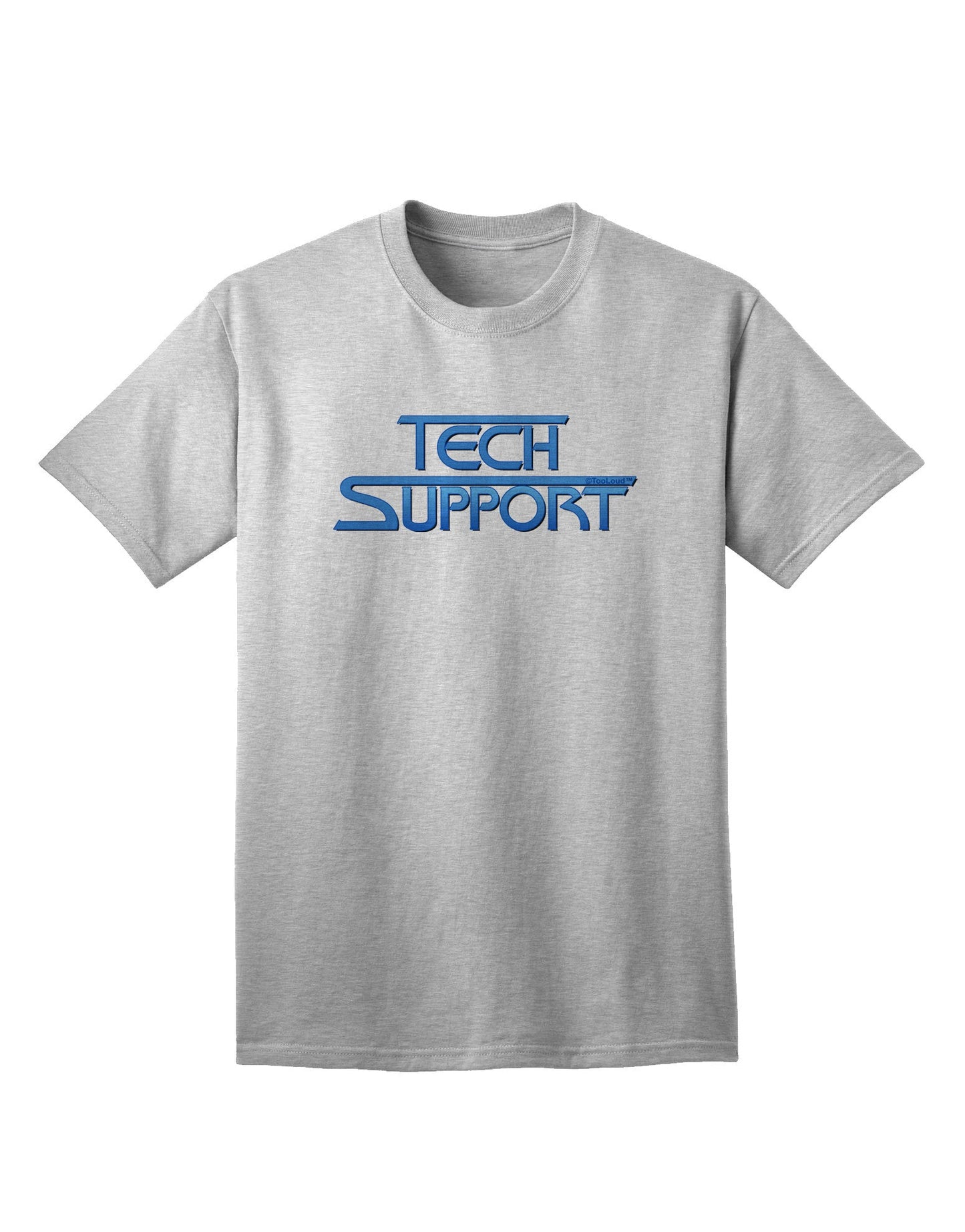 Tech Support Logo Adult T-Shirt: Essential Wear for the Modern Technophile-Mens T-shirts-TooLoud-AshGray-Small-Davson Sales