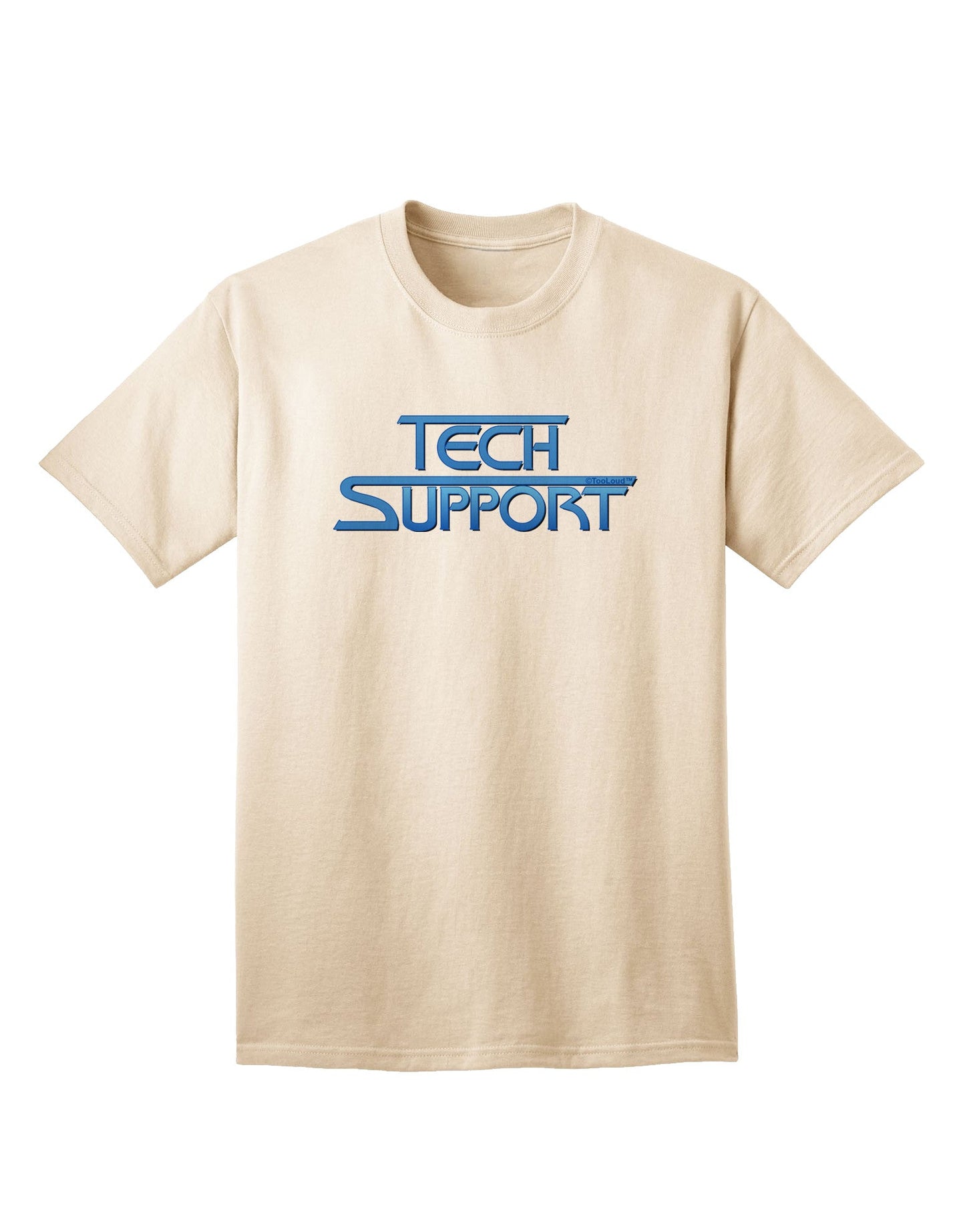 Tech Support Logo Adult T-Shirt: Essential Wear for the Modern Technophile-Mens T-shirts-TooLoud-Natural-Small-Davson Sales