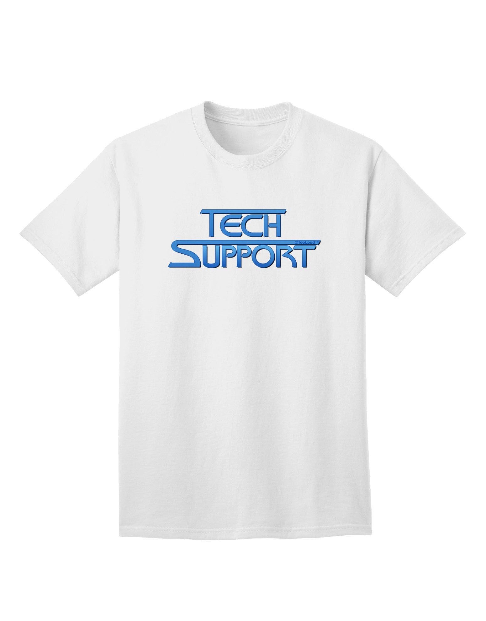 Tech Support Logo Adult T-Shirt: Essential Wear for the Modern Technophile-Mens T-shirts-TooLoud-White-Small-Davson Sales